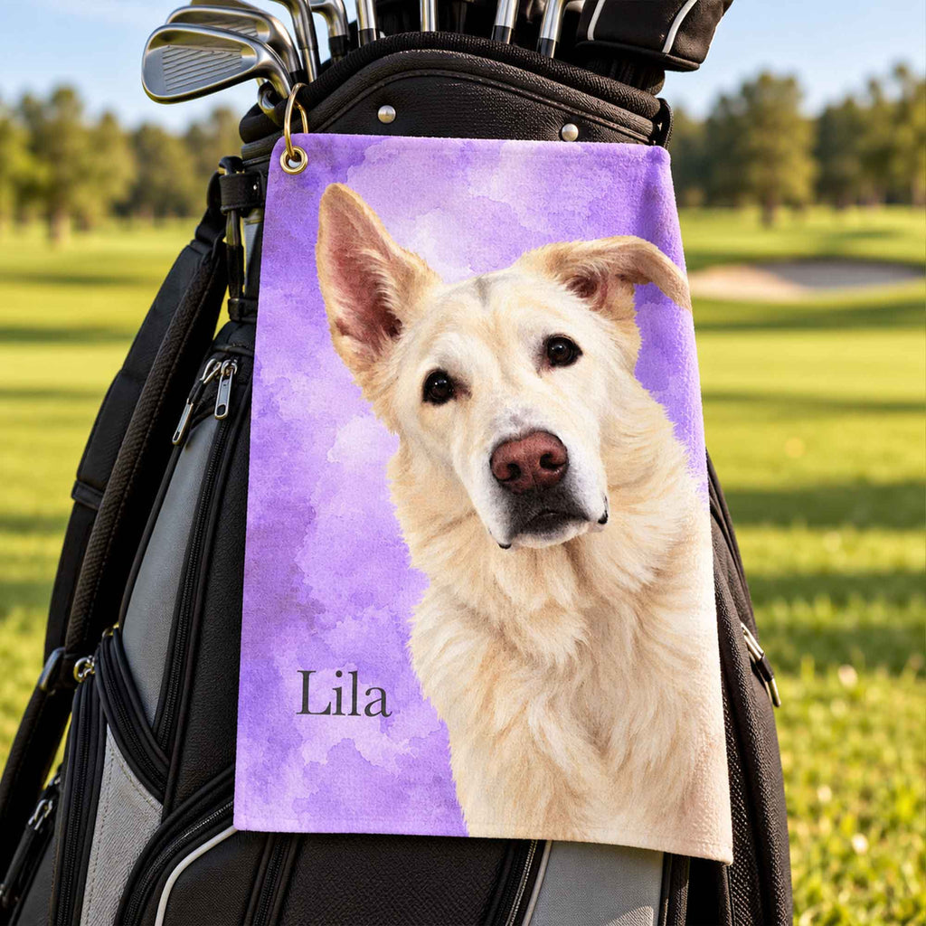 Pet Portrait Golf Towel
