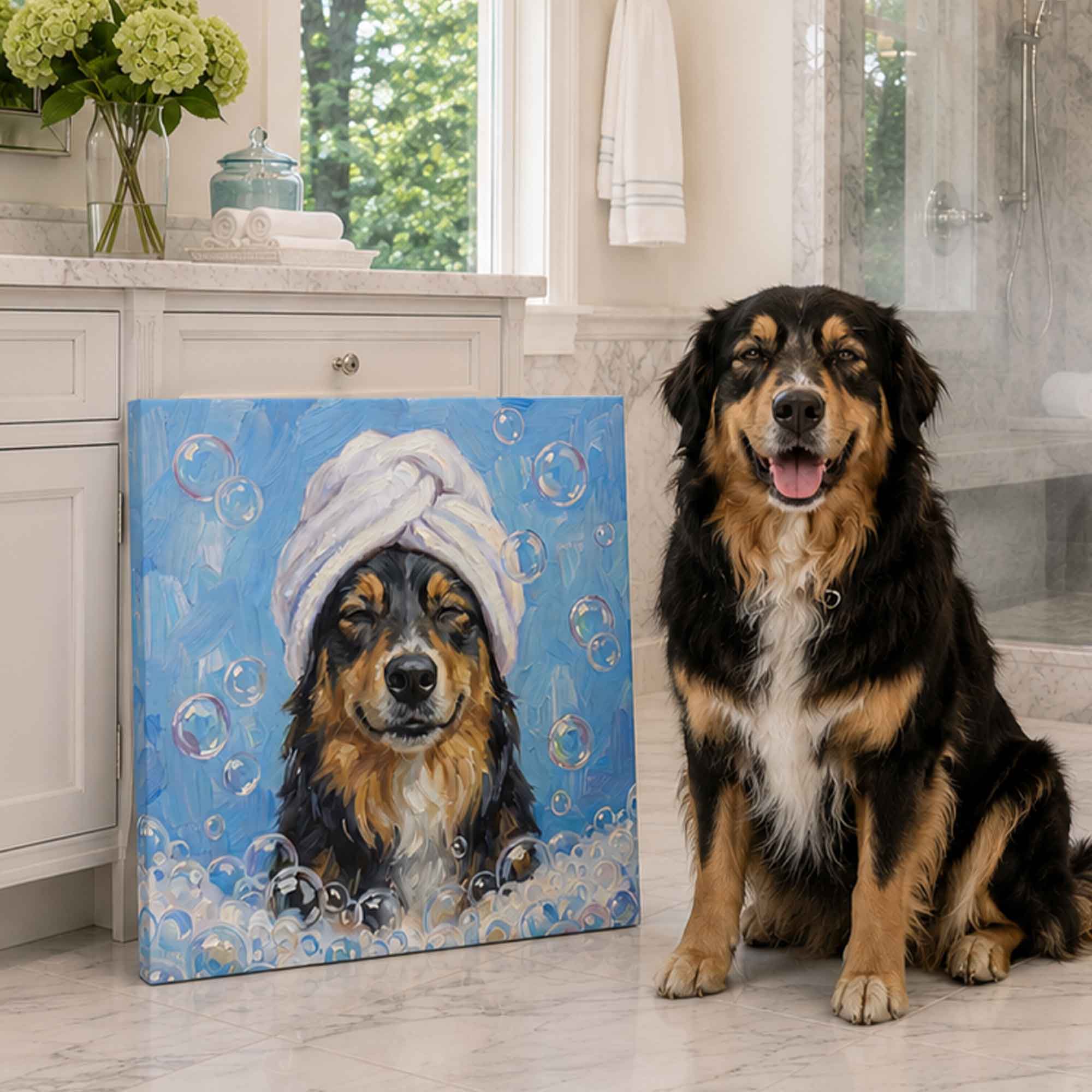Spa Day Pet Portrait