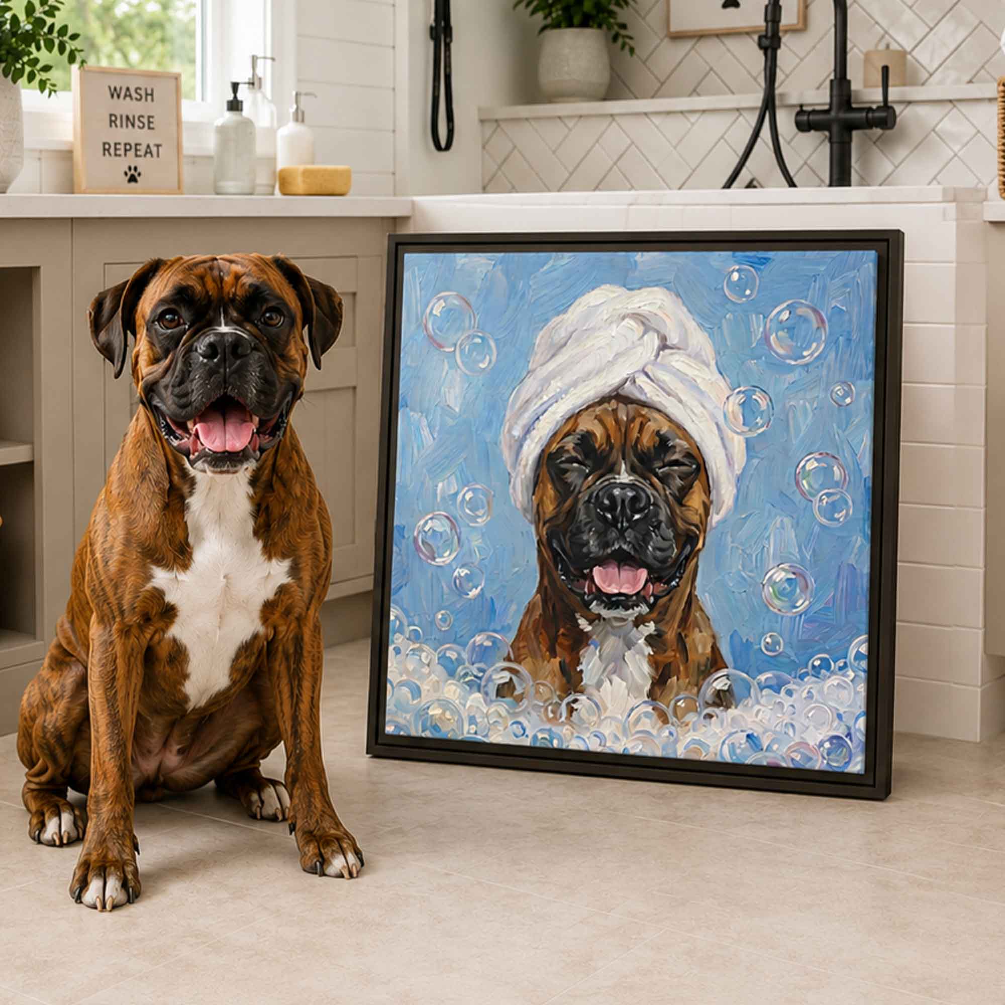 Spa Day Pet Portrait