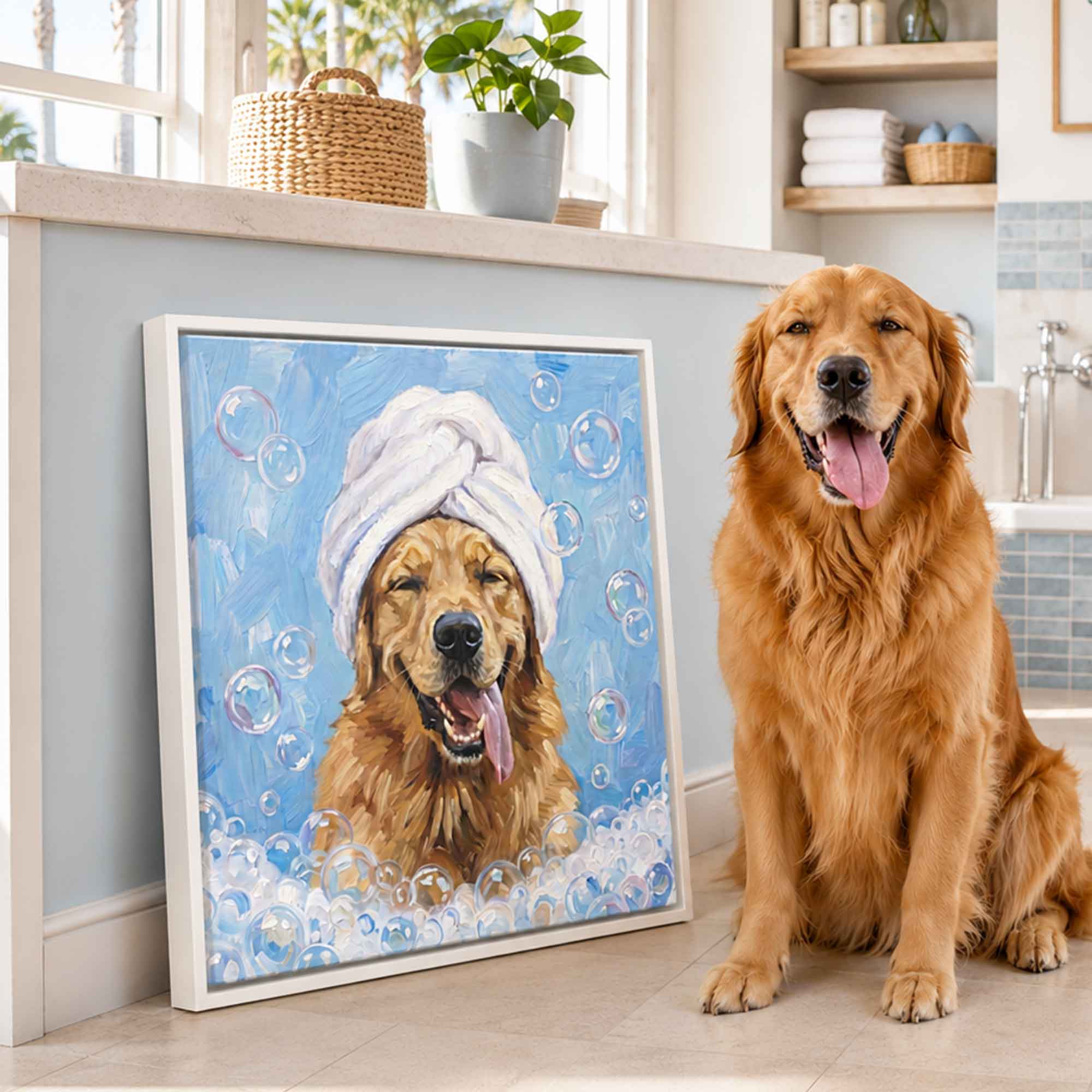 Spa Day Pet Portrait