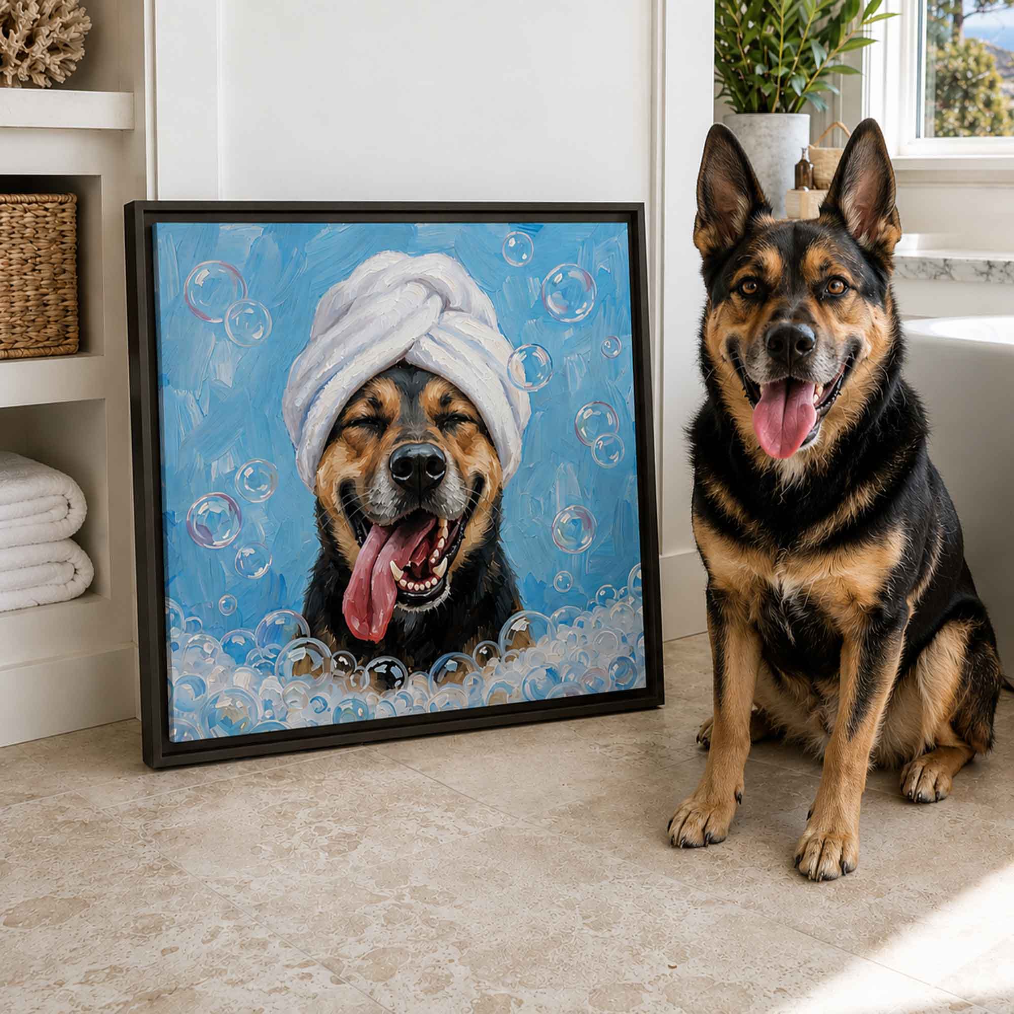 Spa Day Pet Portrait