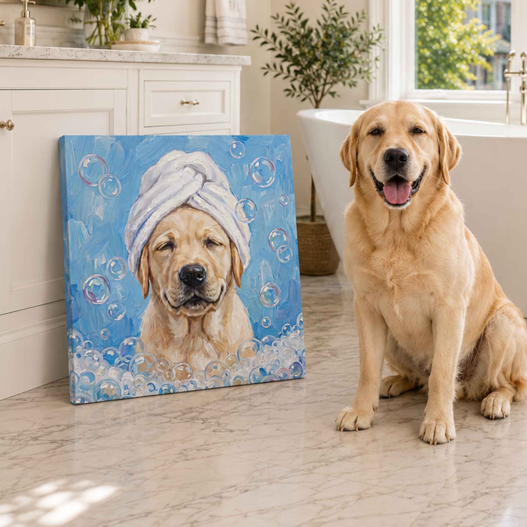 Spa Day Pet Portrait