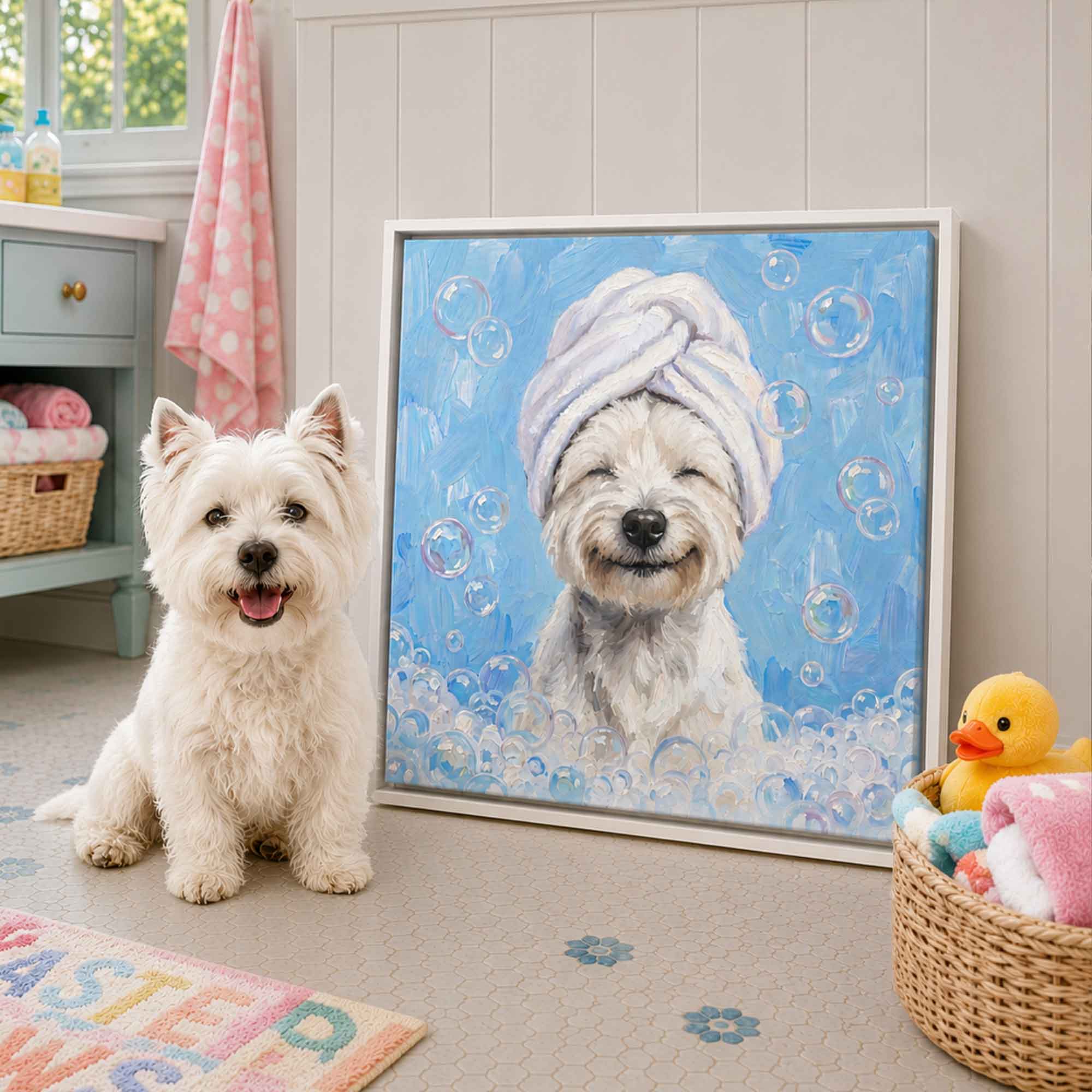 Spa Day Pet Portrait